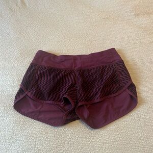 Lululemon Athletica Burgundy Athletic Shorts